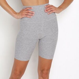 Beyond Yoga Gray High-Waisted Women's Biker Shorts